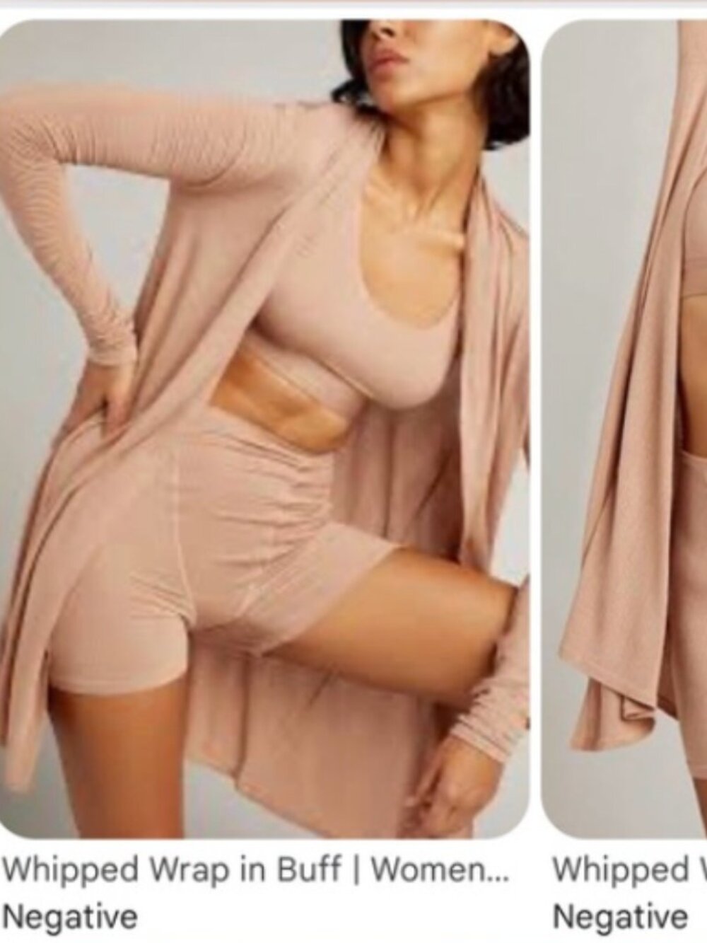 Negative whipped wrap in Buff M/L